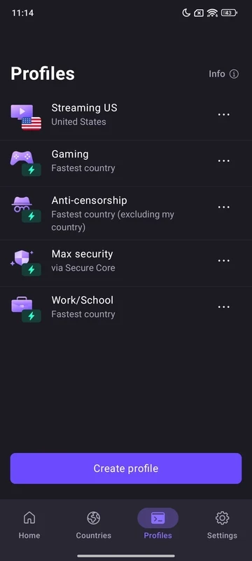 ProtonVPN — στιγμιότυπο οθόνης 1